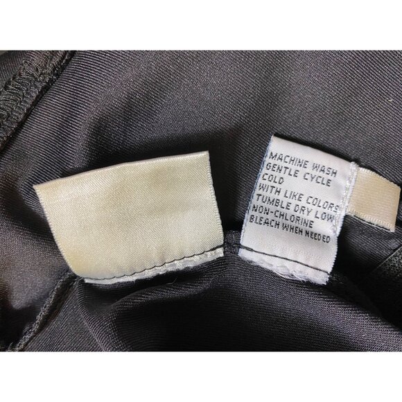 Newport News Black Strapless Maxi Dress Side Ruffle Size Small Tall Sexy Classic - Picture 5 of 5